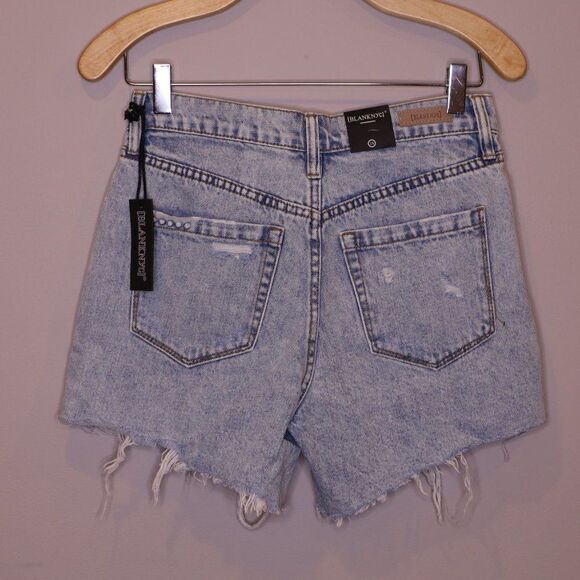 NWT Blank NYC High Rise Cut Off Denim Micro Shorts Sz 26 - Picture 3 of 6